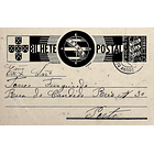 1936 Bilhete Postal Inteiro «Tudo pela Nação» de 25 c. azul circulado localmente no Porto 1