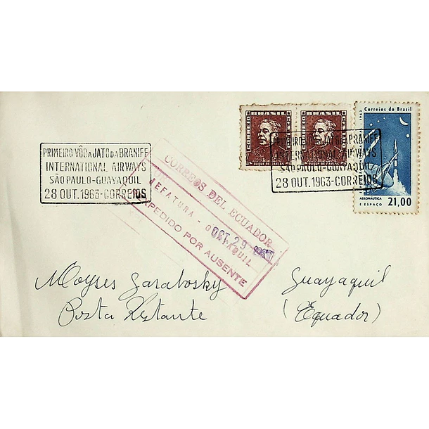 1963 1.º Voo Braniff International São Paulo - Guayaquil