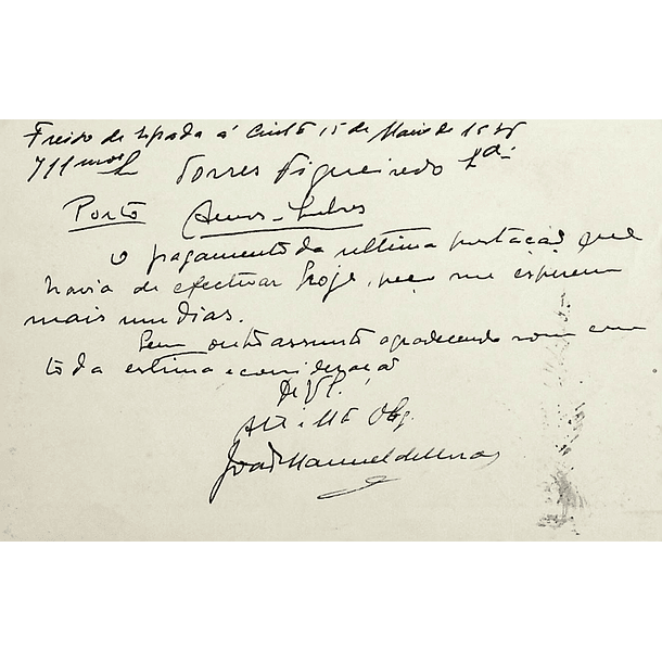 1936 Bilhete Postal Inteiro «Tudo pela Nação» de 25 c. azul enviado de Freixo de Espada à Cinta para o Porto 2