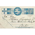 1938 Bilhete Postal Inteiro «Tudo pela Nação» de 25 c. azul enviado de Castro Daire para o Porto 1