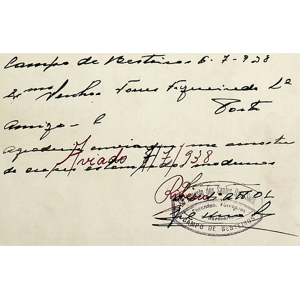 1938 Bilhete Postal Inteiro «Tudo pela Nação» de 25 c. azul enviado de Tondela para o Porto