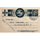 1938 Bilhete Postal Inteiro «Tudo pela Nação» de 25 c. azul enviado de Pombal para o Porto 1