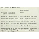 1937 Bilhete Postal Inteiro «Tudo pela Nação» de 25 c. azul enviado de Vila Flor para o Porto 2