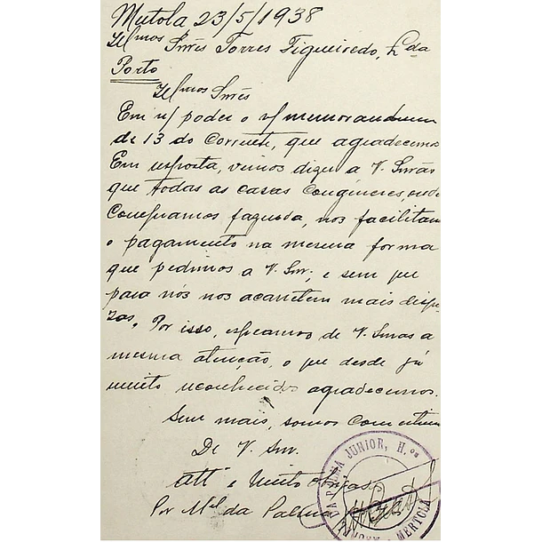 1938 Bilhete Postal Inteiro «Tudo pela Nação» de 25 c. azul enviado de Mértola para o Porto