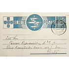 1936 Bilhete Postal Inteiro «Tudo pela Nação» de 25 c. azul enviado de Amarante para o Porto 1
