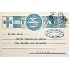 1937 Bilhete Postal Inteiro «Tudo pela Nação» de 25 c. azul enviado de Albufeira para o Porto 1