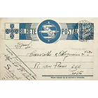 1938 Bilhete Postal Inteiro «Tudo pela Nação» de 25 c. azul enviado do Sabugal para o Porto 1