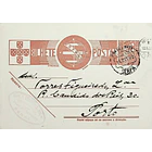1942 Bilhete Postal Inteiro «Tudo pela Nação» de 30 c. ocre-castanho enviado de Serpa para o Porto 1
