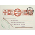 1942 Bilhete Postal Inteiro «Tudo pela Nação» de 30 c. ocre-castanho enviado de São Bartolomeu de Messines para o Porto 1