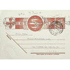 1942 Bilhete Postal Inteiro «Tudo pela Nação» de 30 c. ocre-castanho enviado de Vila Praia de Âncora para o Porto 1