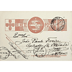 1942 Bilhete Postal Inteiro «Tudo pela Nação» de 30 c. ocre-castanho enviado de Mafra para Lisboa