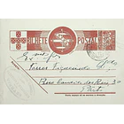 1942 Bilhete Postal Inteiro «Tudo pela Nação» de 30 c. ocre-castanho enviado de Vinhais para o Porto 1