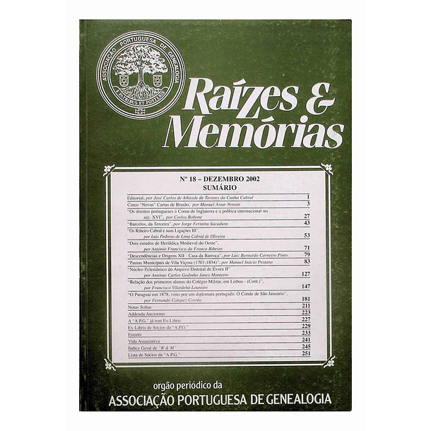 Revista Raízes & Memórias n.º 18