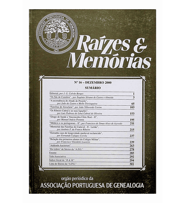 Revista Raízes & Memórias n.º 16