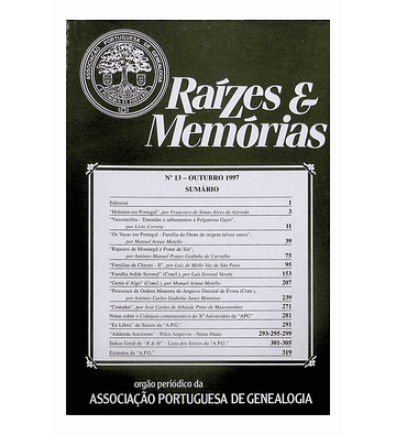 Revista Raízes & Memórias n.º 13