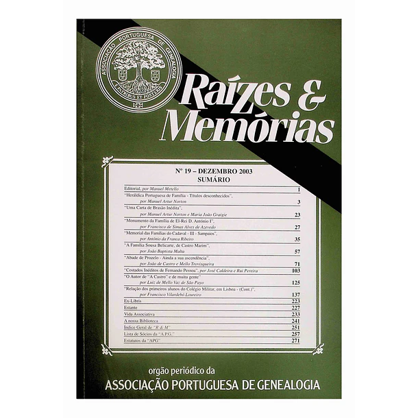 Revista Raízes & Memórias n.º 19