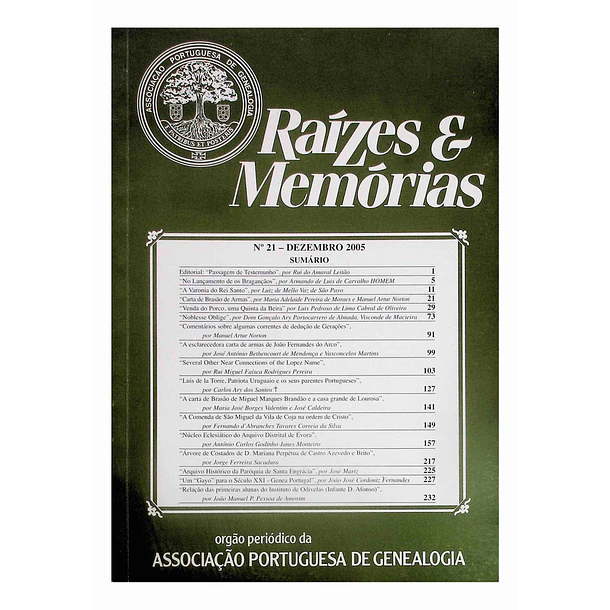 Revista Raízes & Memórias n.º 21