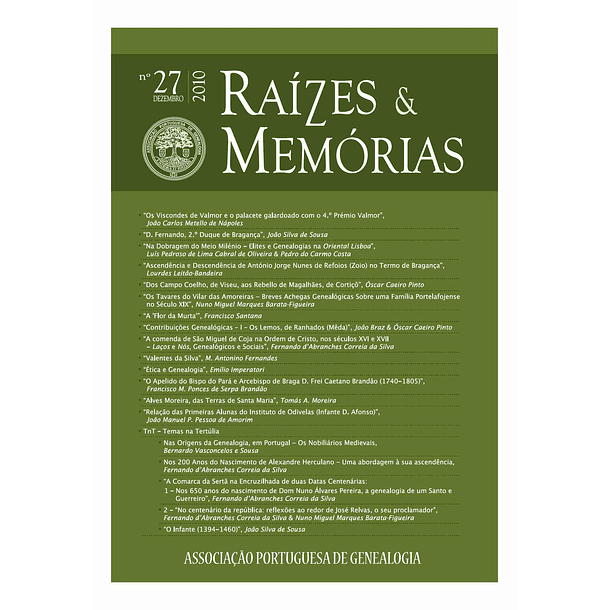 Revista Raízes & Memórias n.º 27