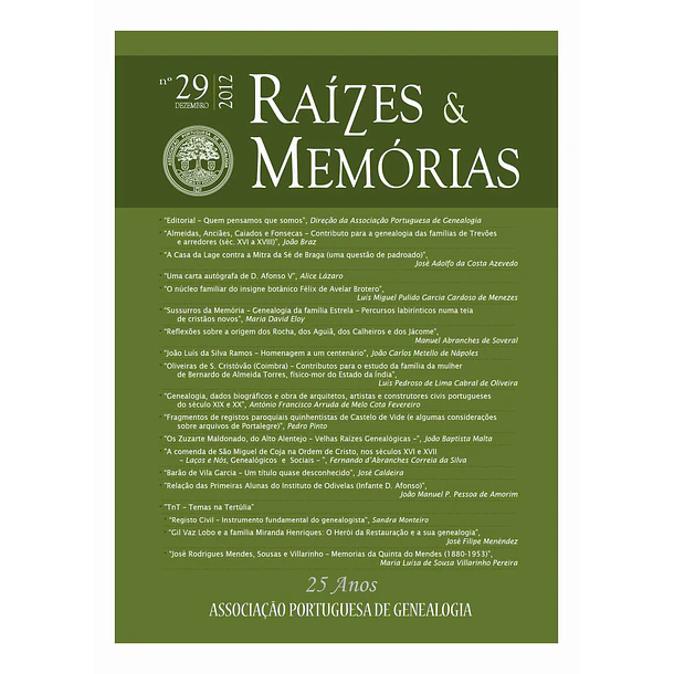 Revista Raízes & Memórias n.º 29
