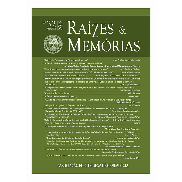 Revista Raízes & Memórias n.º 32