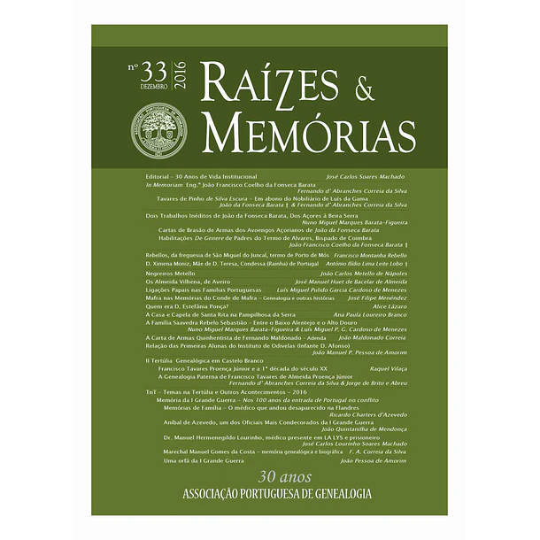 Revista Raízes & Memórias n.º 33