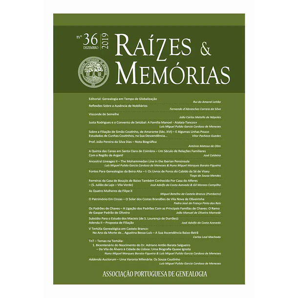 Revista Raízes & Memórias n.º 36