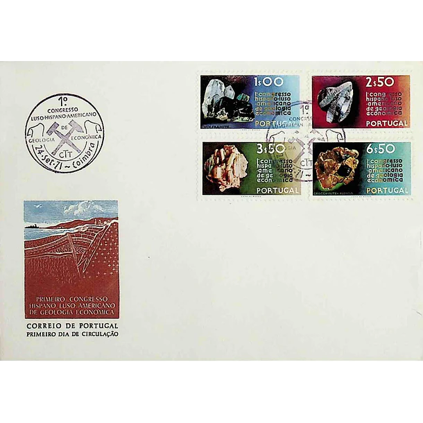 1971 FDC 1º Congresso Hispano-Luso-Americano de Geologia Económica