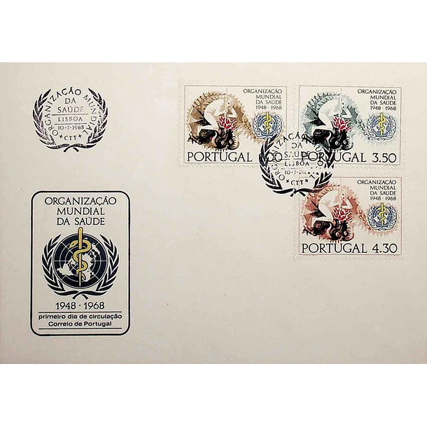 1968 FDC 20º Aniversário da Organização Mundial de Saúde
