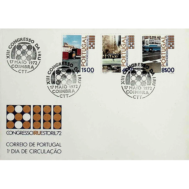 1972 FDC 13º Congresso da União Internacional dos Transportes Rodoviários
