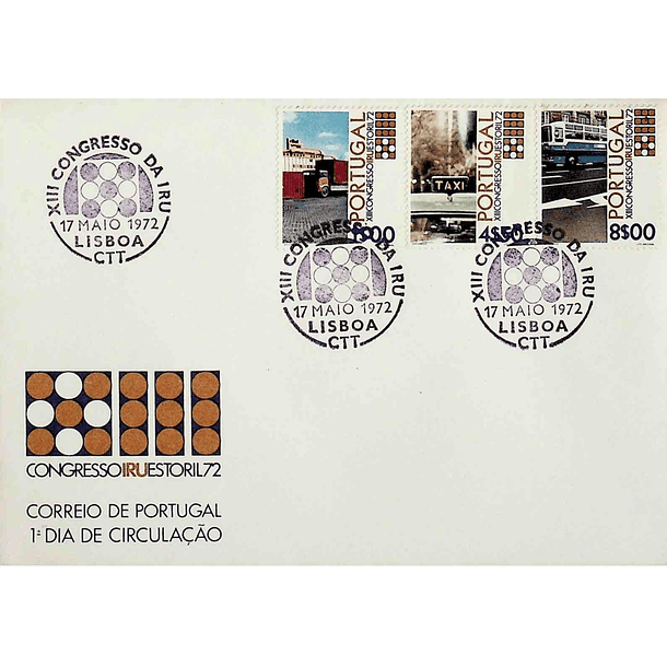 1972 FDC 13º Congresso da União Internacional dos Transportes Rodoviários 2