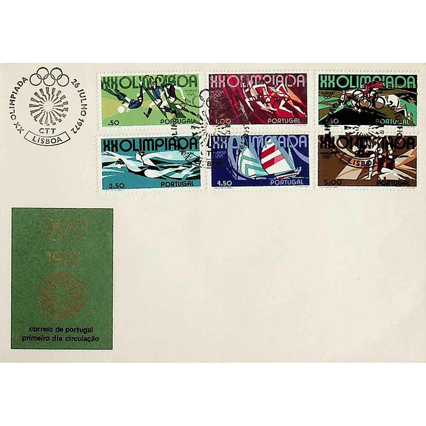 1972 FDC 20ª Olimpíada Moderna Munique