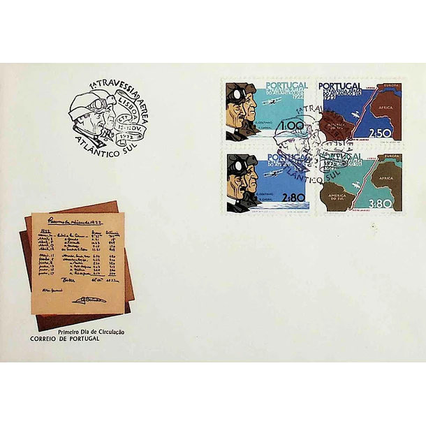 1972 FDC Cinquentenário da 1º Travessia Aérea Lisboa-Rio de Janeiro
