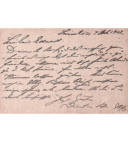 1902 Bilhete Postal Inteiro D. Carlos 25 r. Rosa enviado de Lisboa para Lubeck