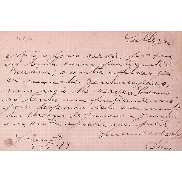 1889 Bilhete Postal Inteiro D. Luís I 10 r. Castanho escuro enviado de Guimarães para Cabeceiras de Basto