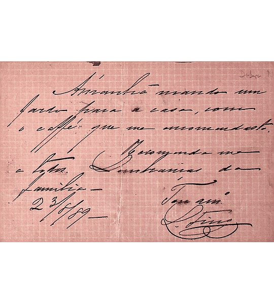 1889 Bilhete Postal Inteiro D. Luís I 10 r. Castanho escuro enviado de Lisboa para a Covilhã
