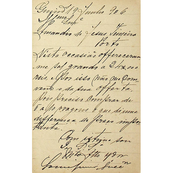 1906 Bilhete Postal Inteiro D. Carlos 10 r. Verde-azul enviado de Guimarães para o Porto