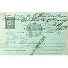1895 Bilhete Postal Inteiro D. Carlos 10 r. Lilás-castanho enviado do Porto para Lisboa e devolvido ao remetente 1