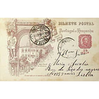 1898 Bilhete Postal Inteiro IV Centenário da Índia enviado para Lisboa 1
