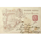1898 Bilhete Postal Inteiro IV Centenário da Índia enviado do Porto para Lamego 1