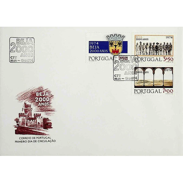 1974 FDC 20 Séculos da História de Beja