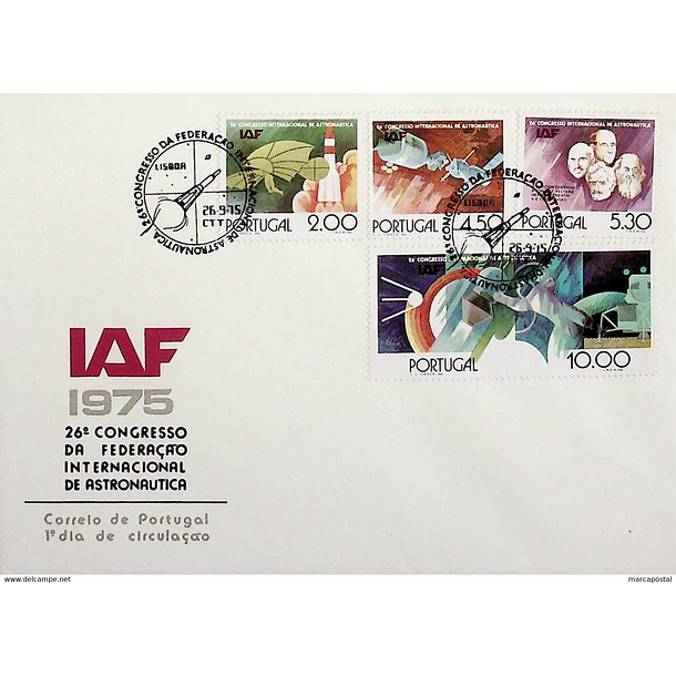 1975 FDC 26º Congresso da Associação Internacional de Astronáutica (IAF)