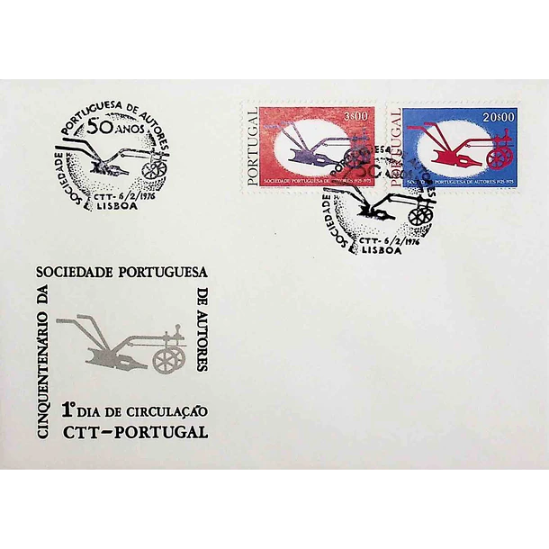 1976 FDC Cinquentenário da Sociedade Portuguesa de Autores
