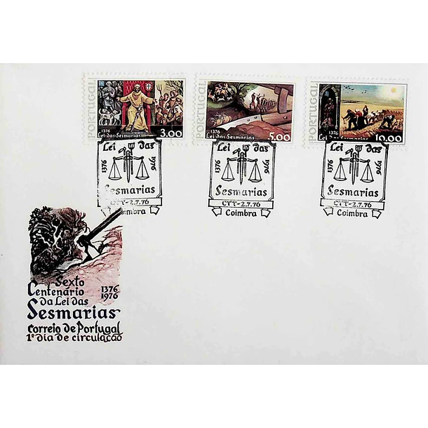 1976 FDC 6º Centenário da Lei das Sesmarias