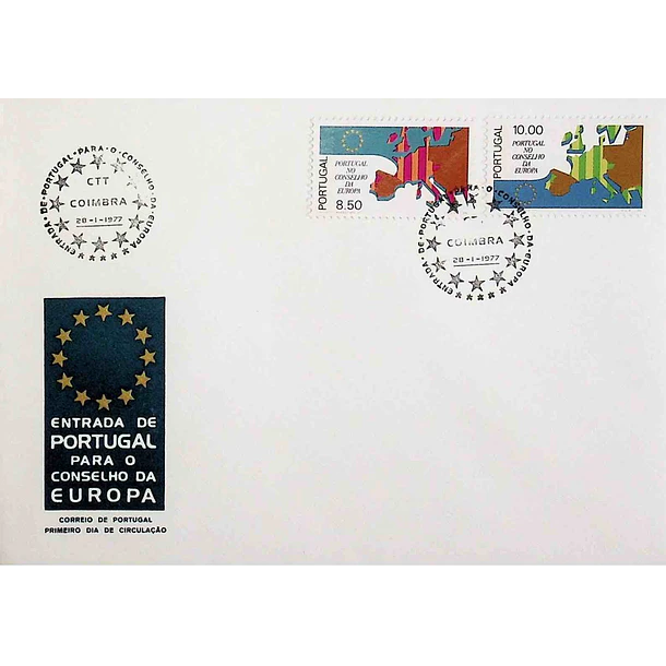 1977 FDC Entrada de Portugal para o Conselho da Europa