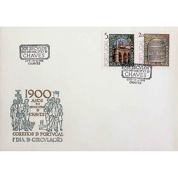 1978 FDC 19 Séculos do Município de Chaves (Acquae Flaviae)