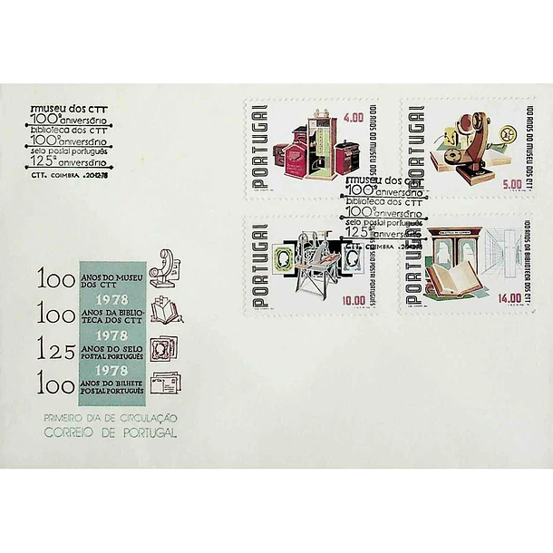 1978 FDC FDC 1º Centenário do Museu dos CTT 1