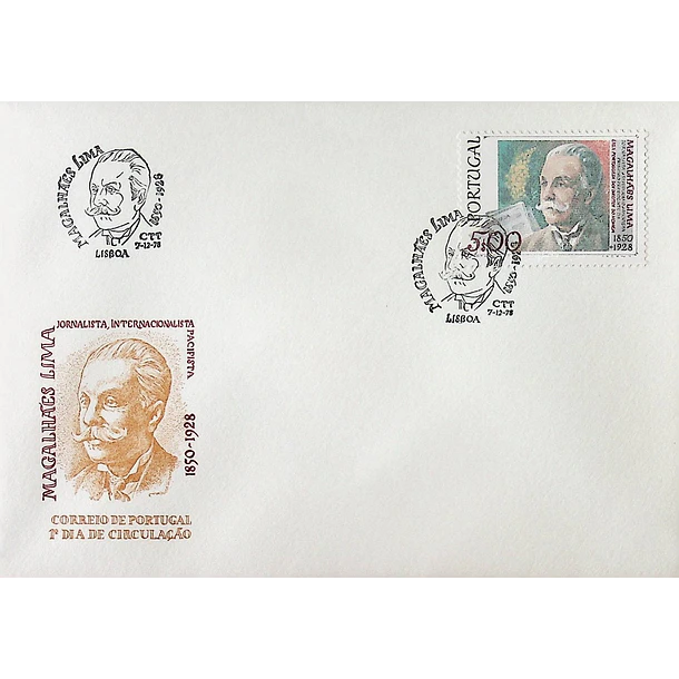 1978 FDC 50 Anos da Morte de Magalhães Lima