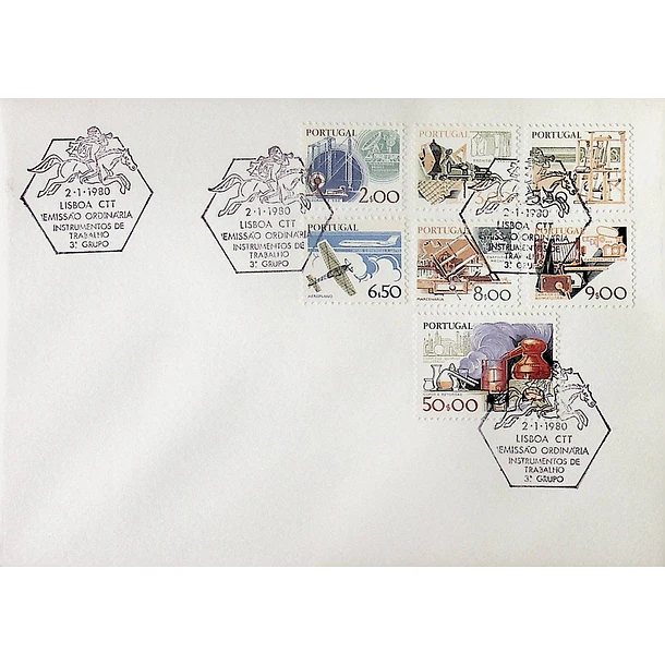 1980 FDC Emissão Base - Instrumentos de Trabalho (3º Grupo de Valores)