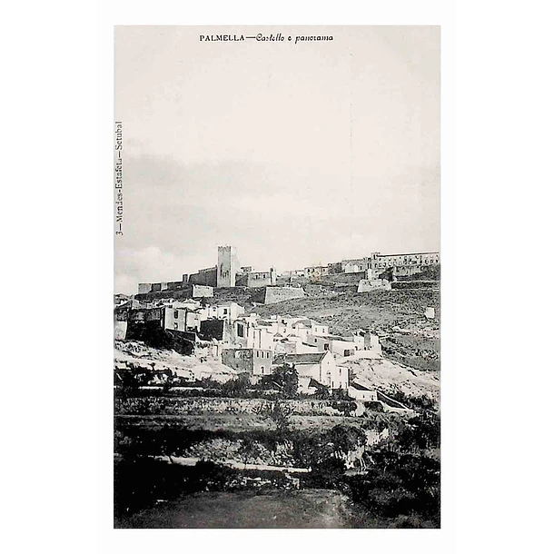 1900's Bilhete Postal de Palmela. Castelo e Panorama