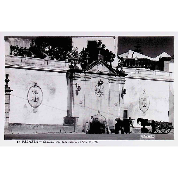 1940's Bilhete Postal de Palmela. Chafariz dos Três Tanques (Séc. XVIII)